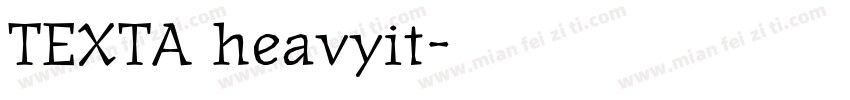TEXTA heavyit字体转换